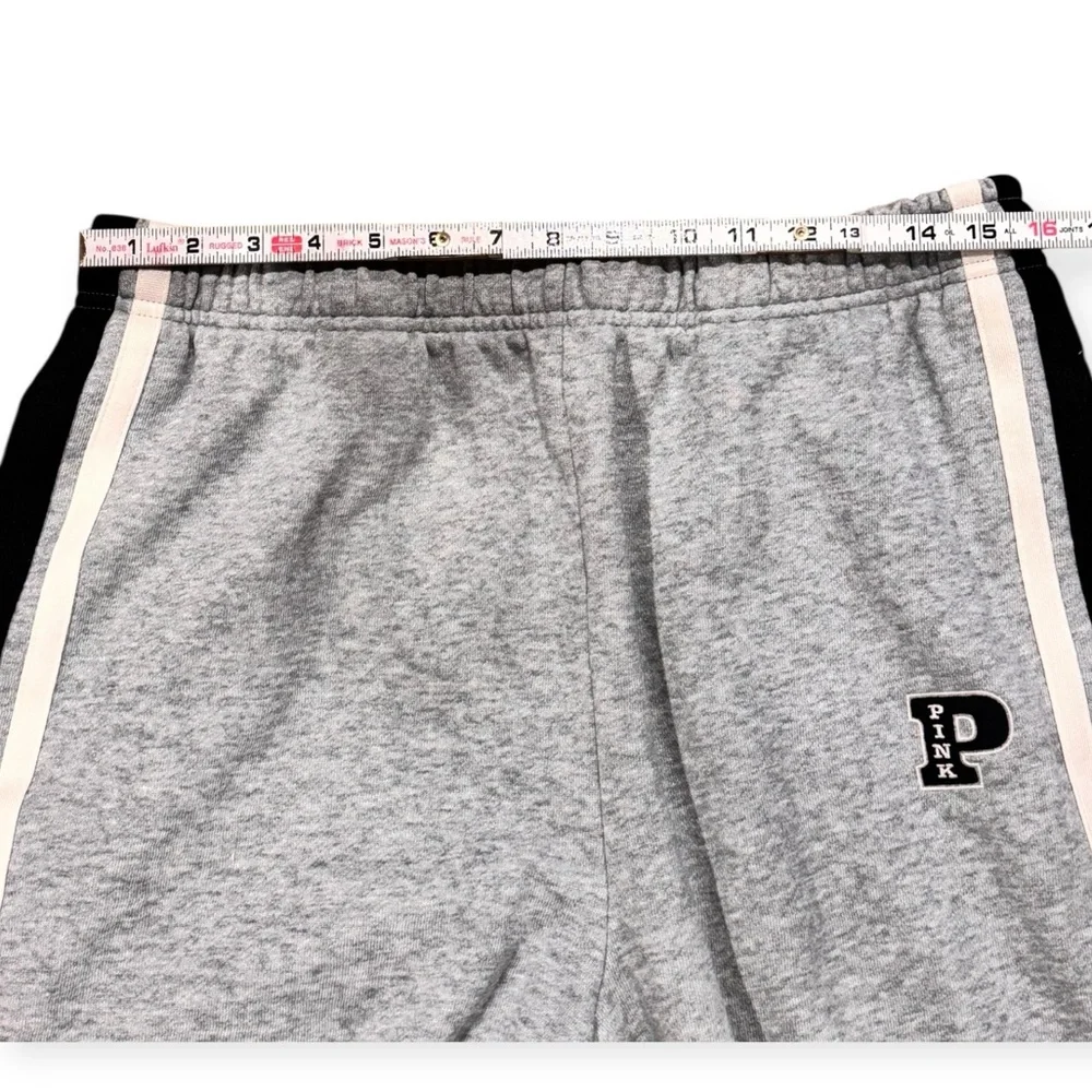 PINK Victoria's Secret Gray Joggers Black and White Stripes - Picture 6 of 11